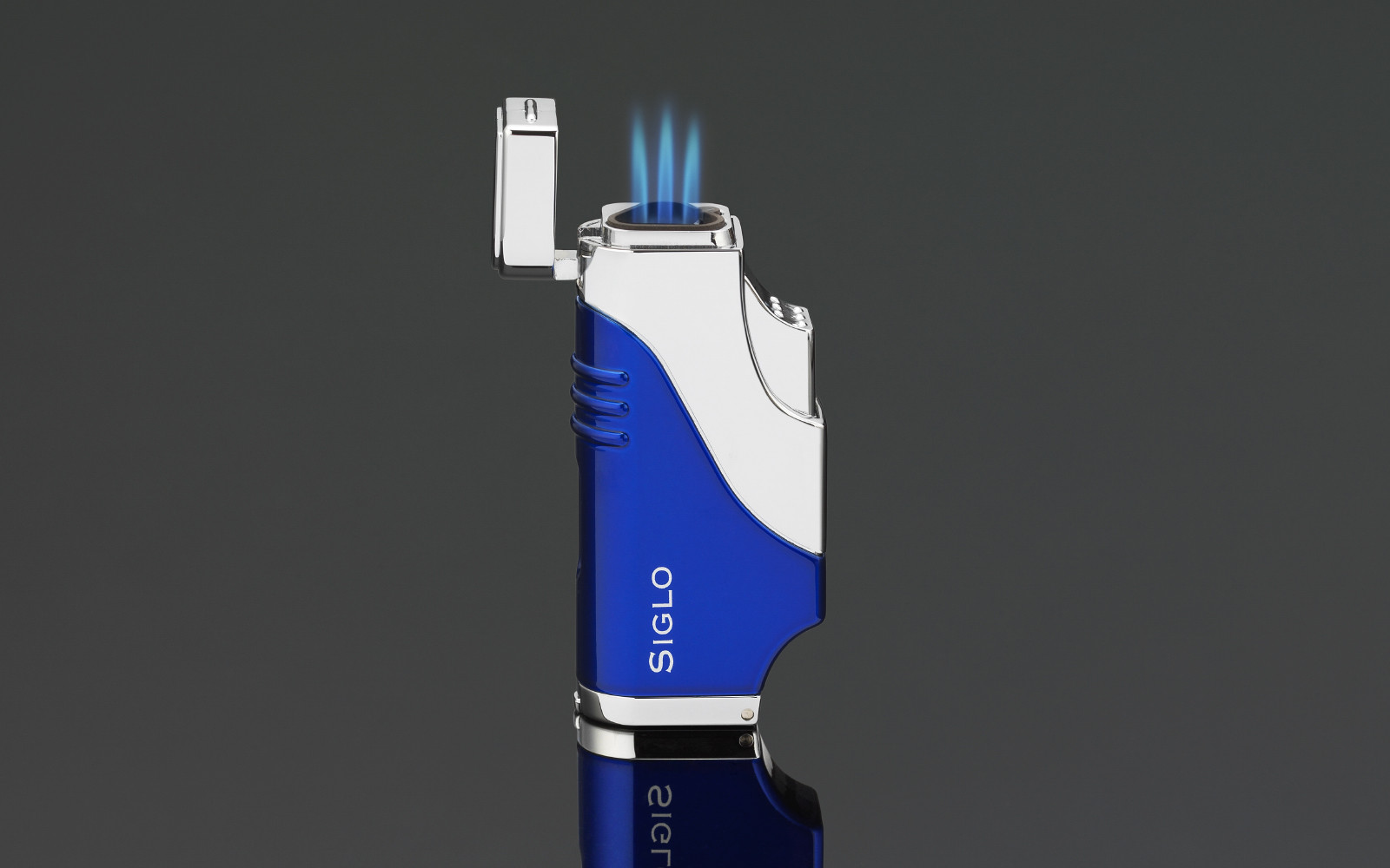 Siglo Triple Flame Lighter - Blue