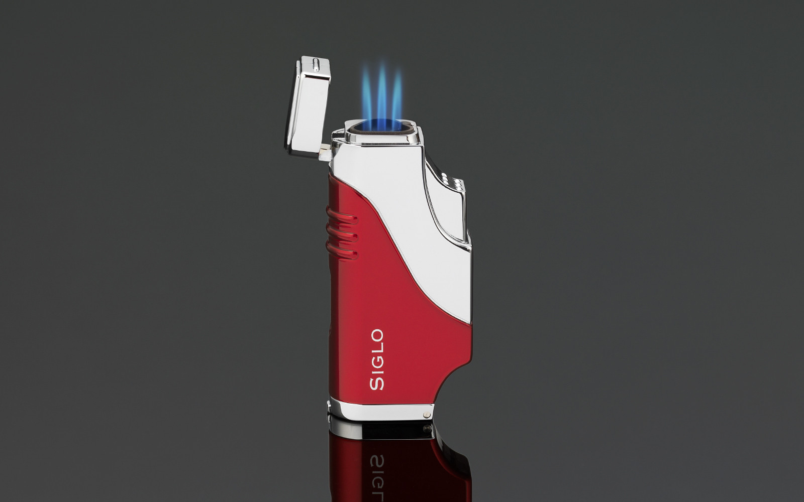 Siglo Triple Flame Lighter - Red