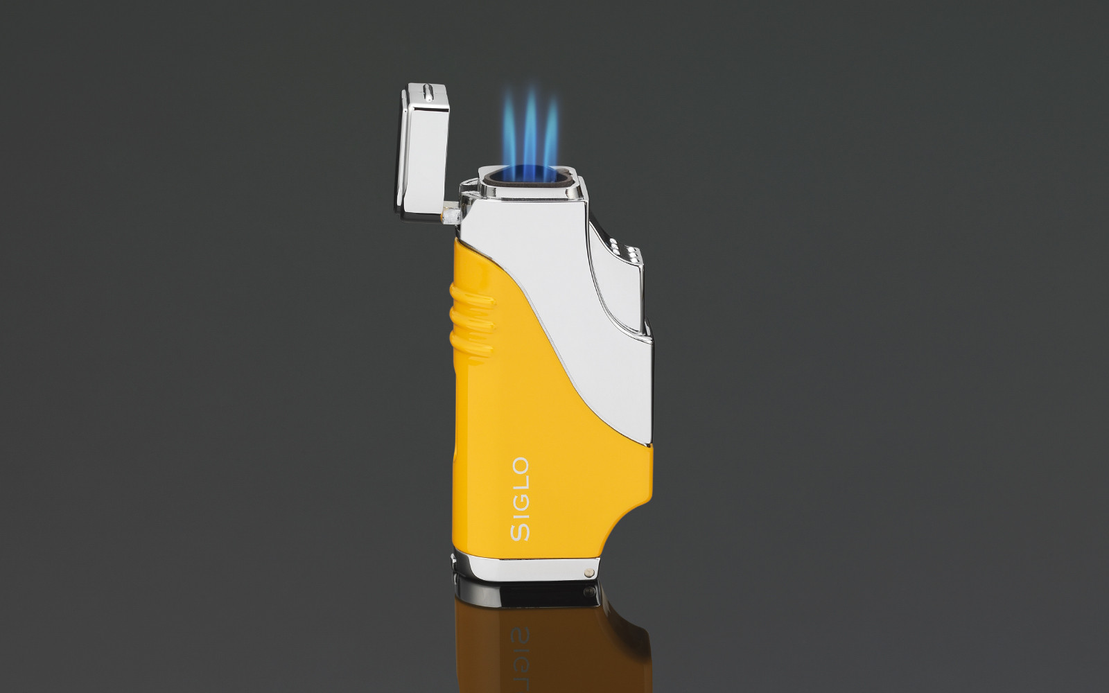 Siglo Triple Flame Lighter - Yellow